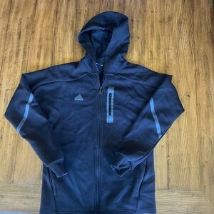 Adidas Black Hoodie with Subtle Gray Details